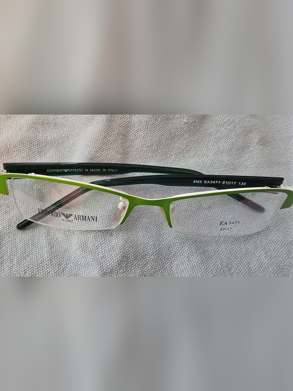 Emporio Armani Green and Black Eyeglass Temples
